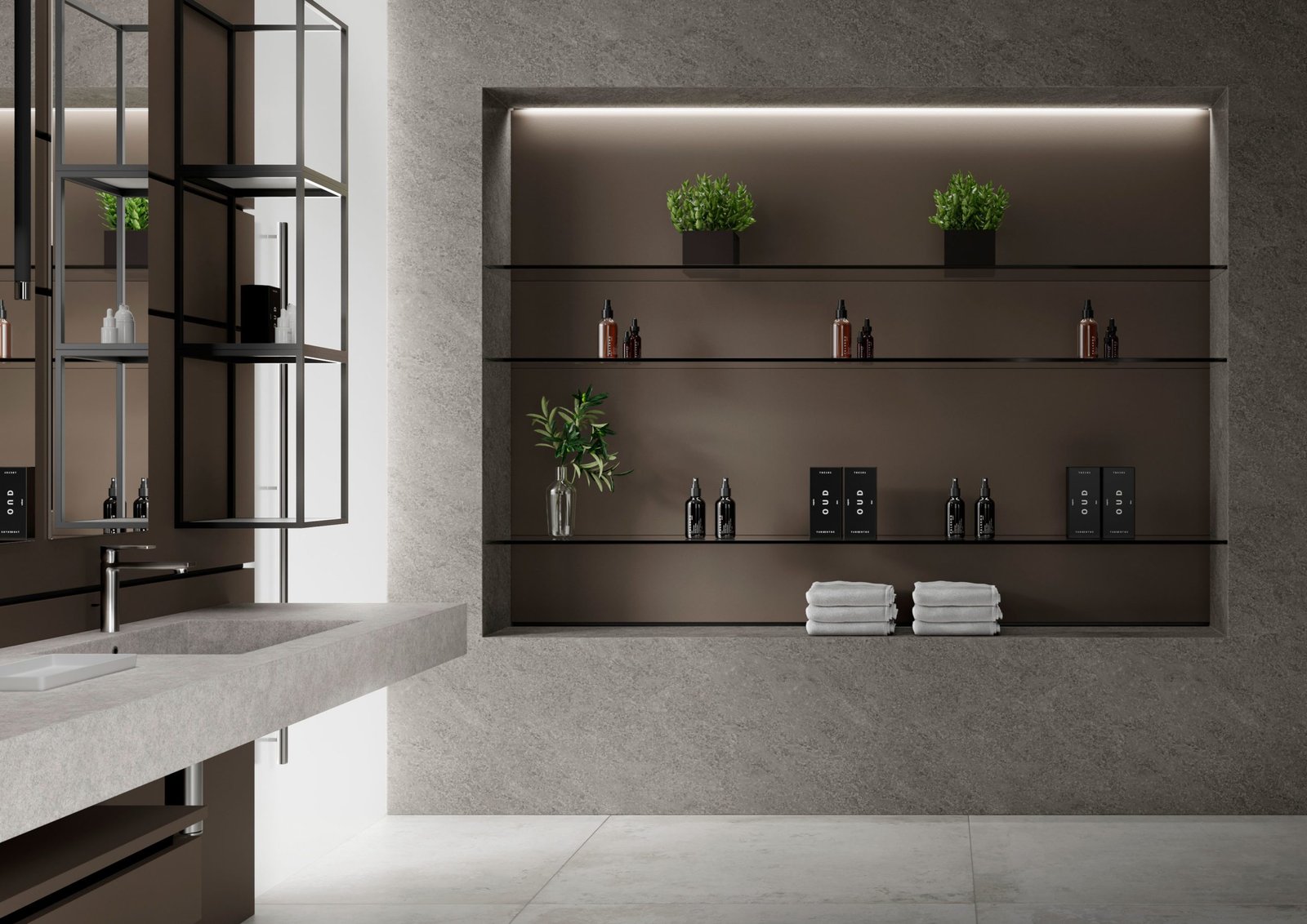 Meuble vasque sur mesure en chêne avec tiroirs, réalisation artisanale Suisse romande