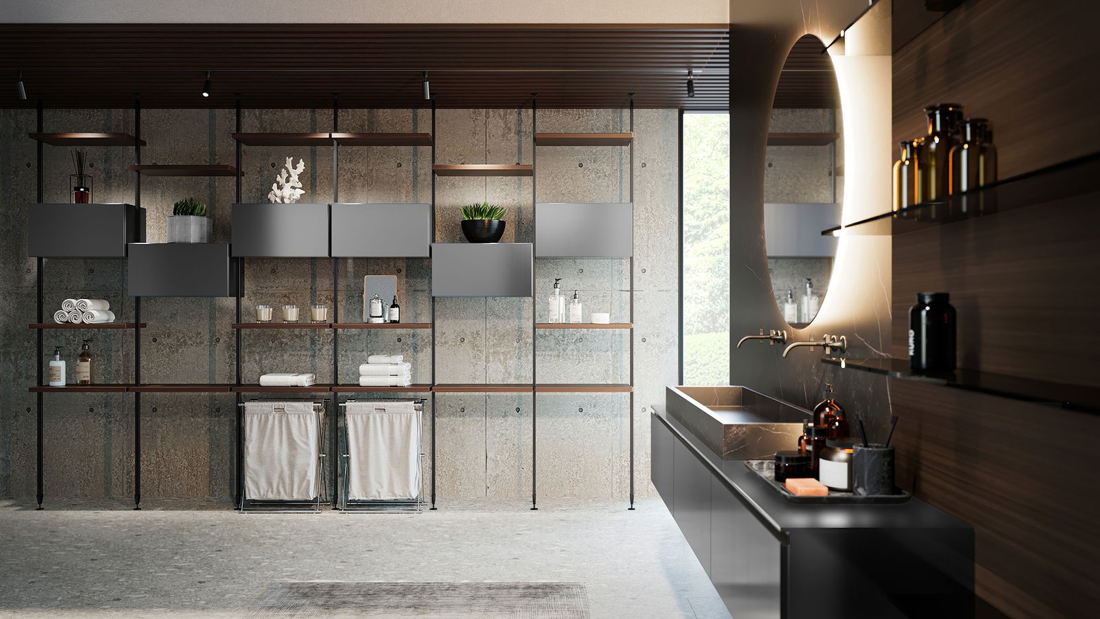 Meuble salle de bain minimaliste sur mesure